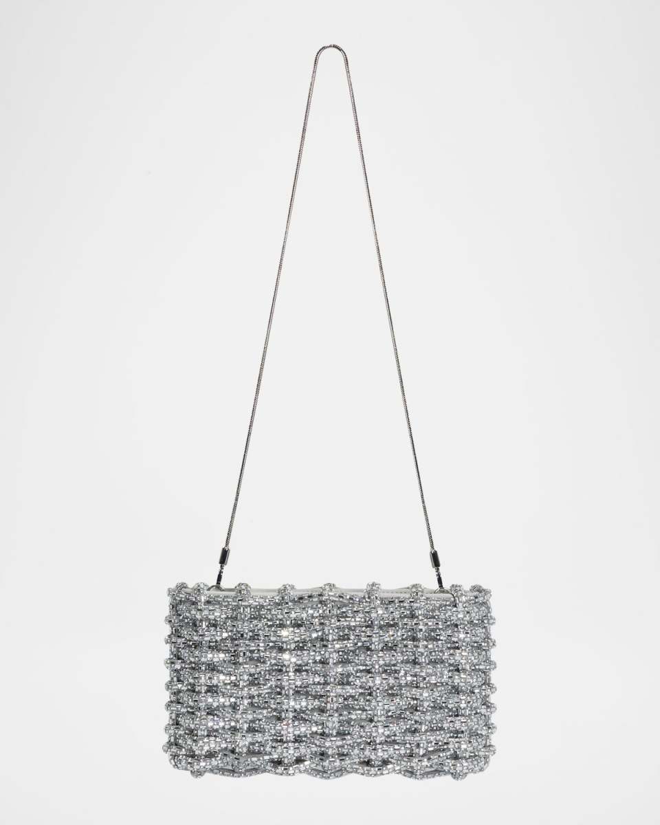 Morgan Woven Rhinestone Clutch Bag